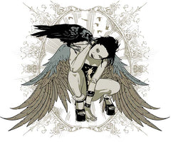 angel girl women t-shirt