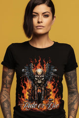 Camiseta de motero espectacular para los que les gusten las camisetas de calaveras y camisetas de moteros