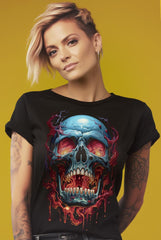 Espectacular camiseta de calaveras