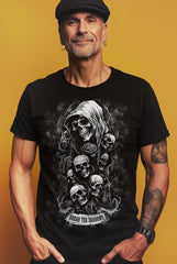 camiseta de calaveras tattoo style