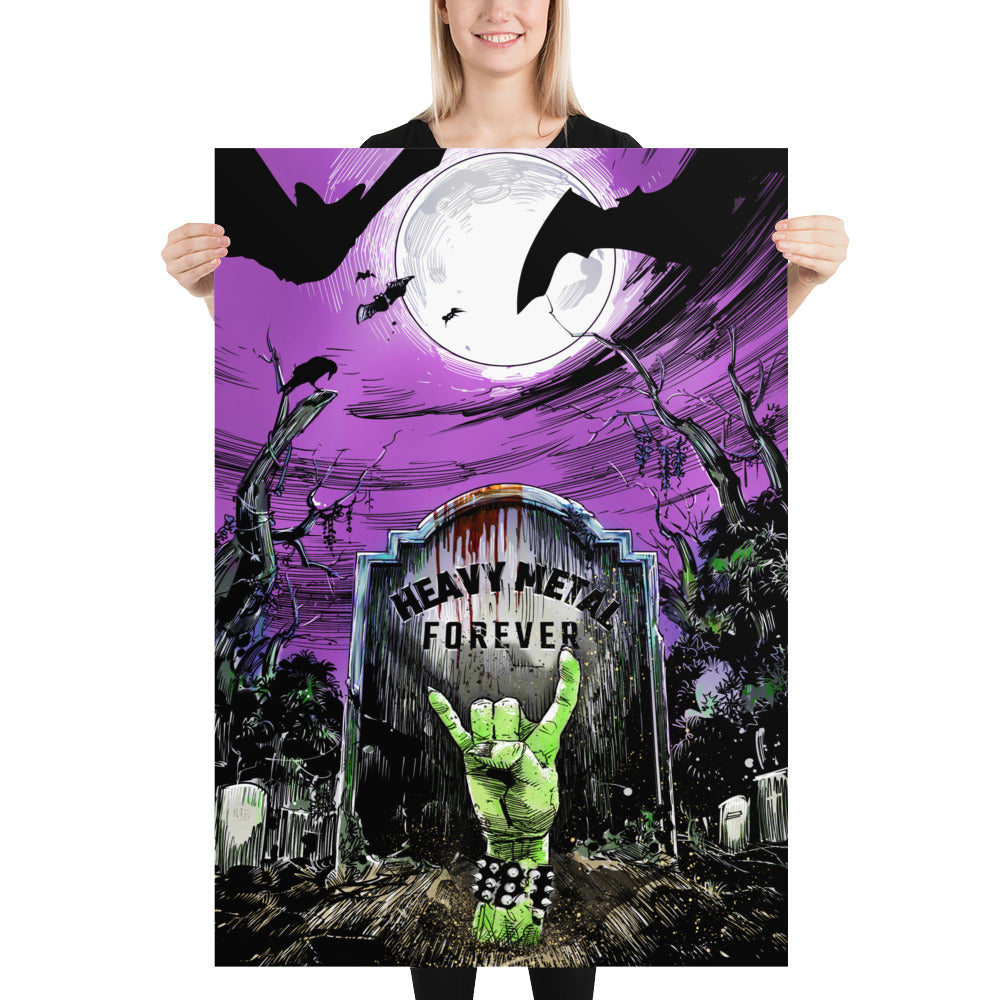 Póster heavy metal zombie