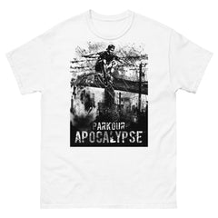 Parkour apocalypse t-shirt for traceurs practicing parkour