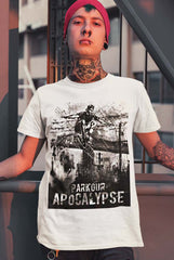 Parkour apocalypse t-shirt for traceurs practicing parkour