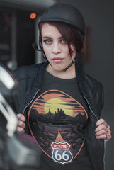Camiseta para moteros de la ruta 66