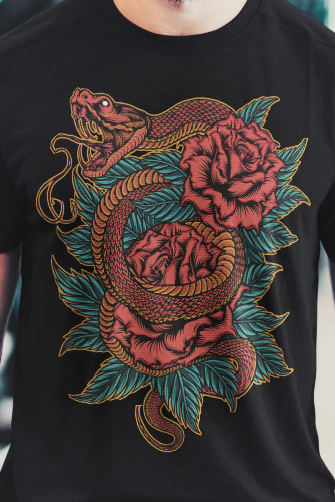 Camisetas con dibujos de serpientes