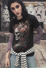 camiseta de calaveras tattoo style