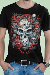 camiseta de calaveras tattoo style