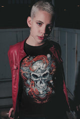 camiseta de calaveras tattoo style