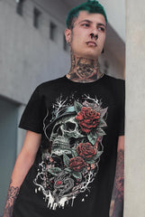 camiseta de calaveras tattoo isnpired
