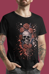 camiseta de calaveras estilo tatuaje