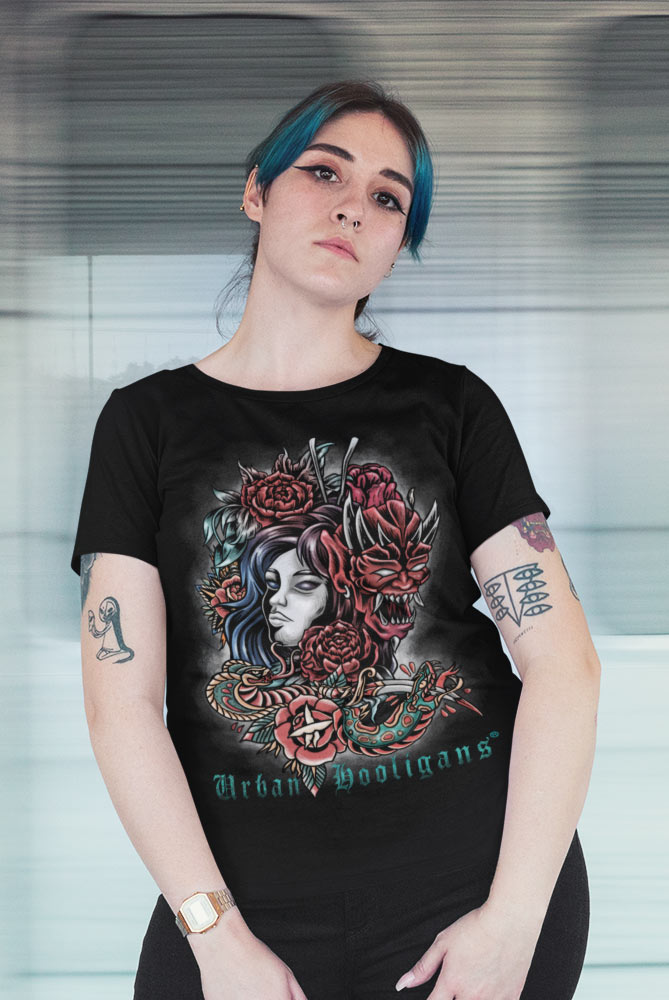 Tatuaje oni camiseta