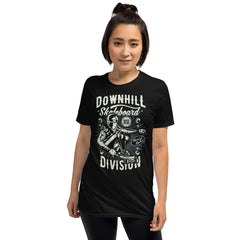 T-shirt skater downhill skateboard division skate or die unisex