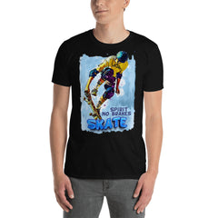Camiseta Skaters spirit no brakes skate. Patinar en monopatín sin frenos