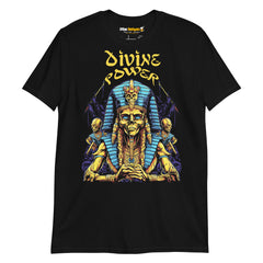 Camiseta de calavera egipcia con una versión demoniaca del faraón. Ideal para los que les gustan las camisetas egipcias o con motivos egipcios
