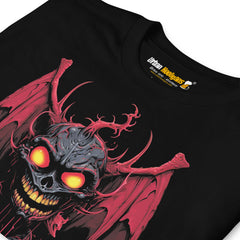 Camiseta de calaveras Little Demon, perfecta para los que buscan camisetas de calaveras, camisetas satánicas,