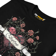 Camiseta personalizada para regalar con un diseño espectacular al más puro estilo tatuaje. Puedes poner el nombre que quieras (tu chica, tu chico, tus hijos...). Ideal como regalo de cumpleaños, regalo de aniversario, regalo día de los enamorados, regalo de Navidad...