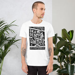 Camiseta skater live to skate vivir para patinar en monopatín