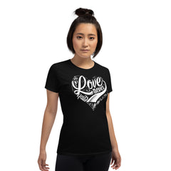 Black t-shirt for women Love never fails