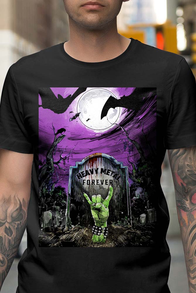 Camiseta zombie heavy metal