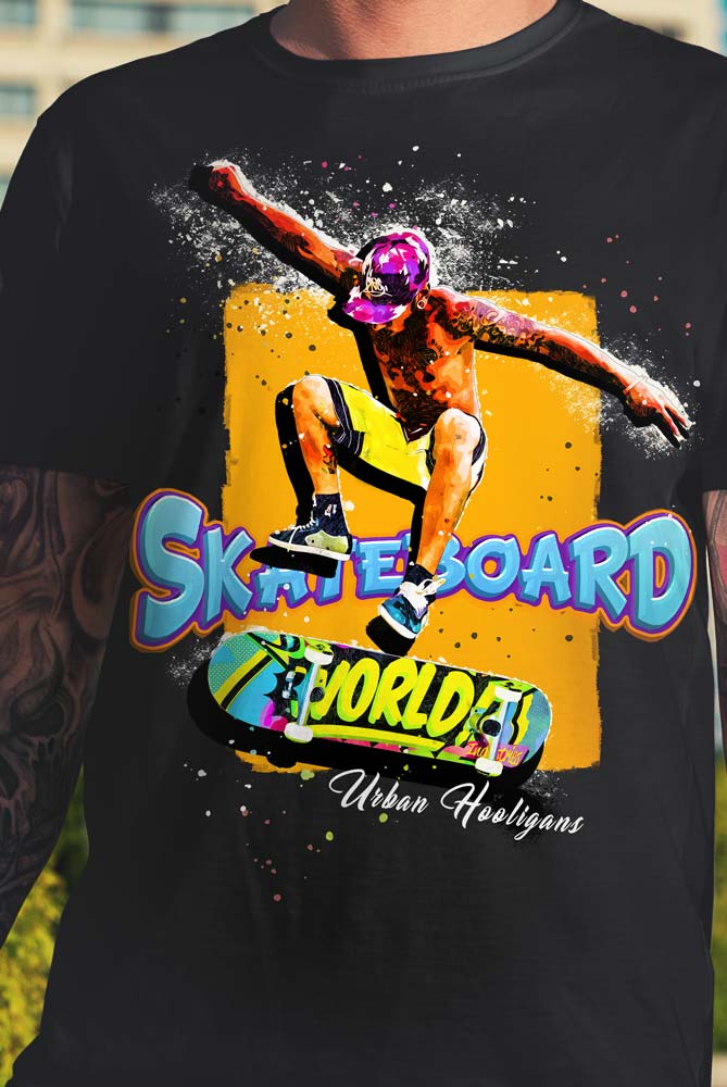 Camiseta para skaters
