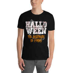 Halloween t-shirt with realistic cobwebs. For fans of terror, gore, horror.