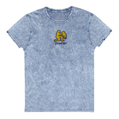 Aquarius sign embroidered denim t-shirt for unisex gift