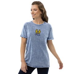 Camisetas de géminis para regalo bordado signo zodiaco. Unisex camiseta vaquera