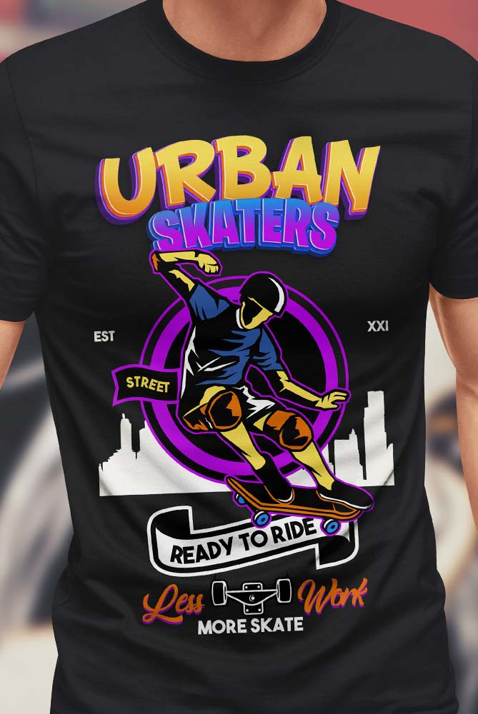 Camiseta urbana skater