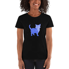 Camiseta de mujer con gatos esotérica. Ideal para amantes de los gatos