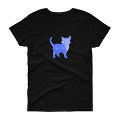 Women's T-shirt with esoteric cats. Ideal for cat lovers